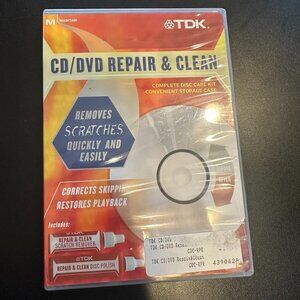 TD CD/DVD Repair & Clean Disc Care Kit- Scratch Remover-w/Storage Case-NEW